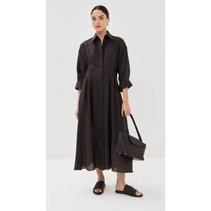 TWP M Midi Shirt Dress in Chocolate 4